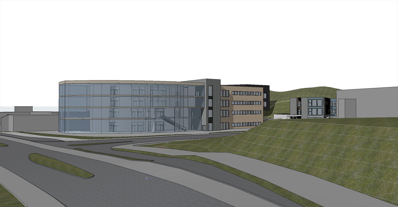 Illustrasjon av Kokstaddalen 2 og slik det kan bli. Førsteklasses eksponering mot Kokstadveien. Galleribilde