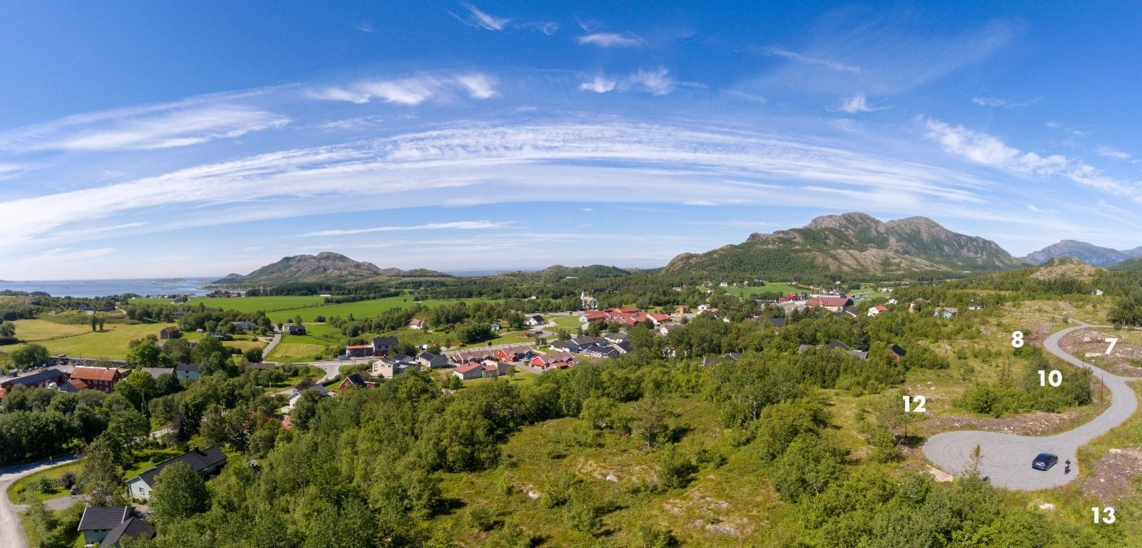 Tomtene på Langåsen Sør ligger på en høyde over etablert bebyggelse Galleribilde