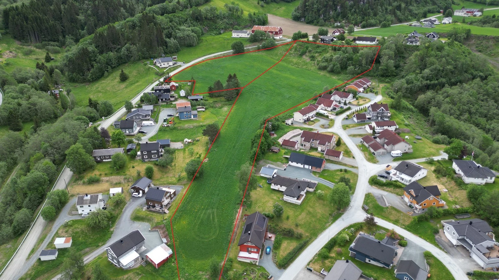 Skisserte tomtegrenser er kun for illustrasjon. Galleribilde