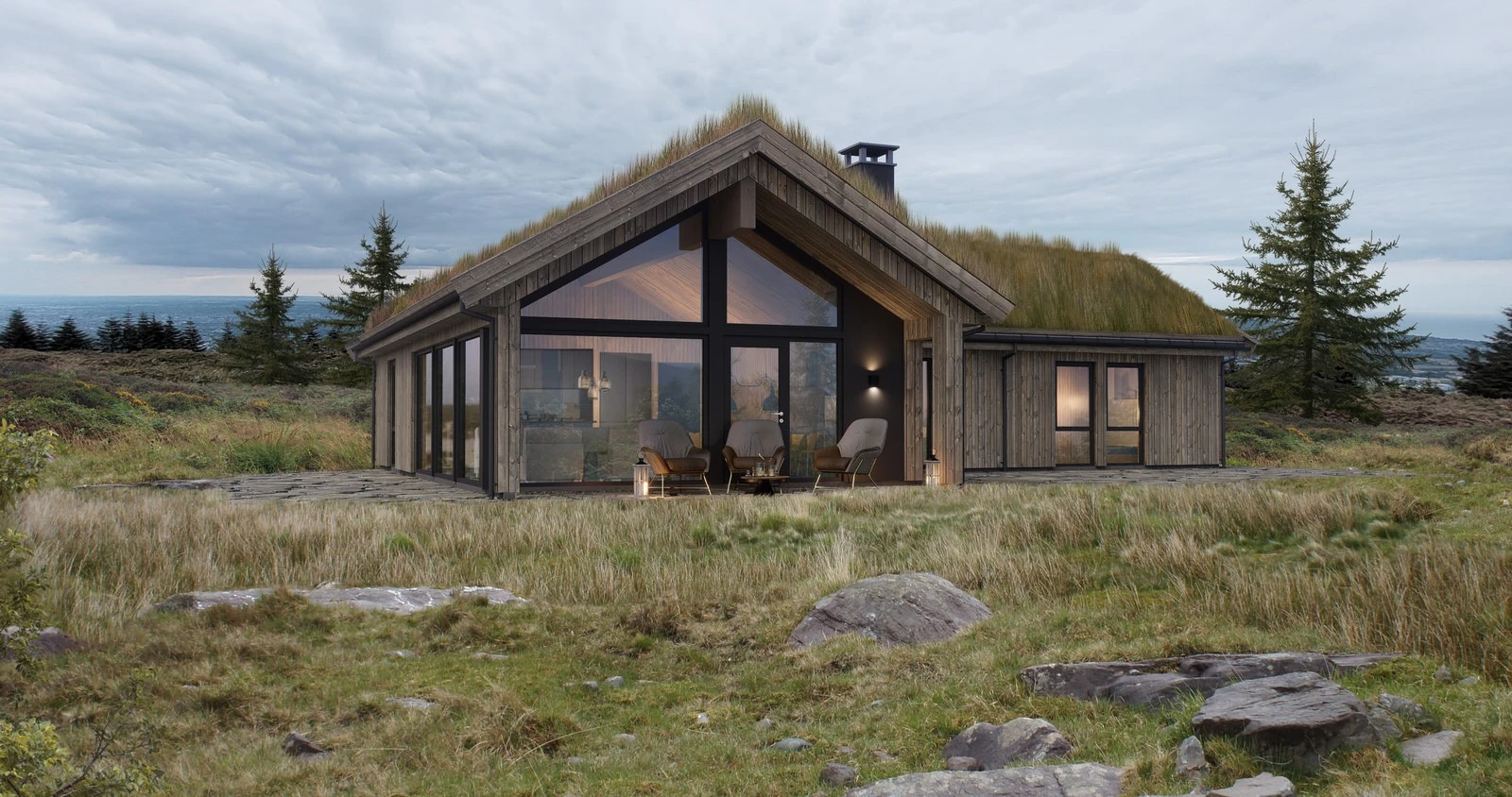 Sjemmedalhytta vinkel 123. illustrasjon Galleribilde