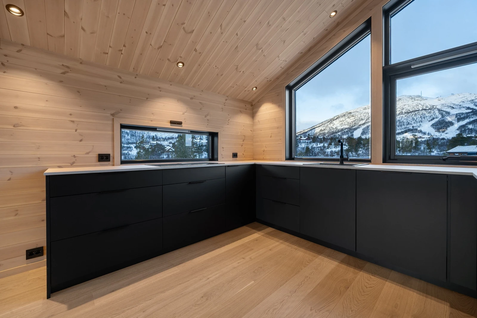 Integrerte hvitevarer. Koketopp med integrert vifte. Galleribilde