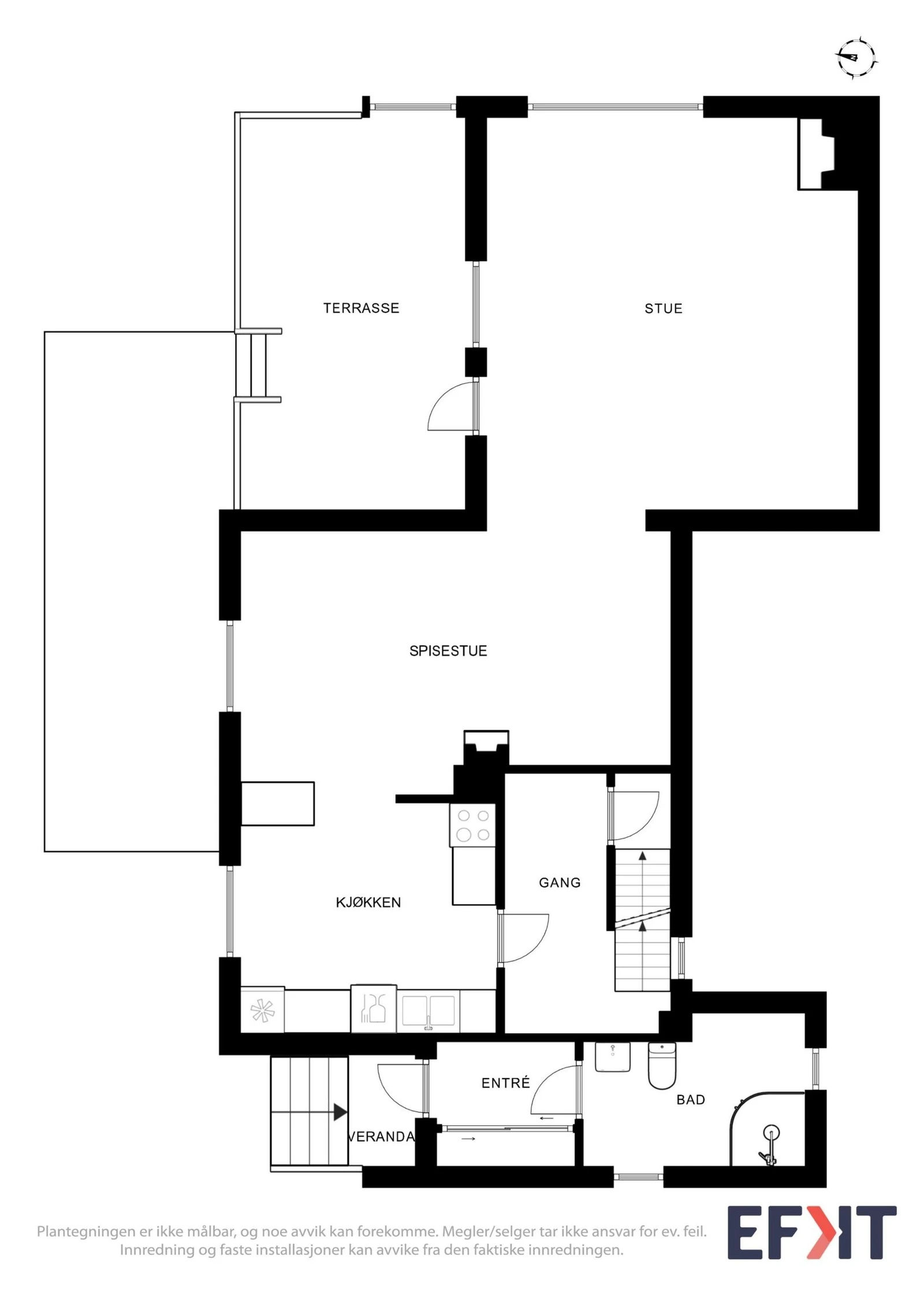 Spisestue, del av 1.etasje Galleribilde