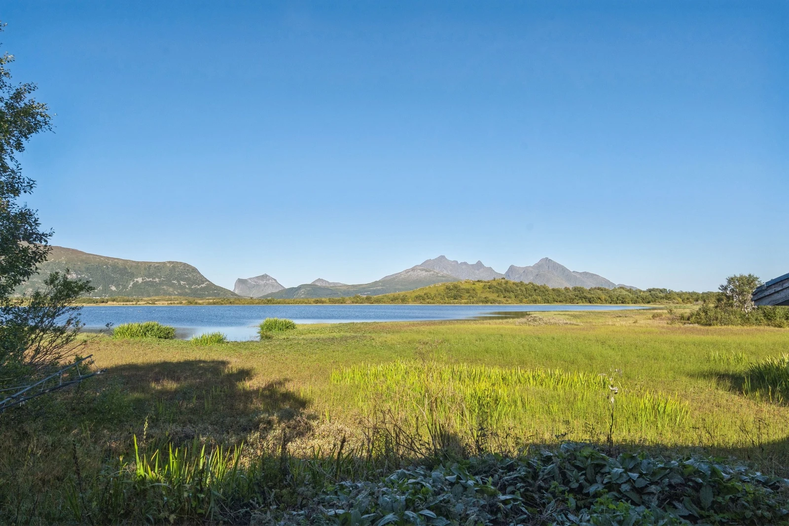 Nydelig utsikt mot Storeide naturreservat og fuglepark. Galleribilde