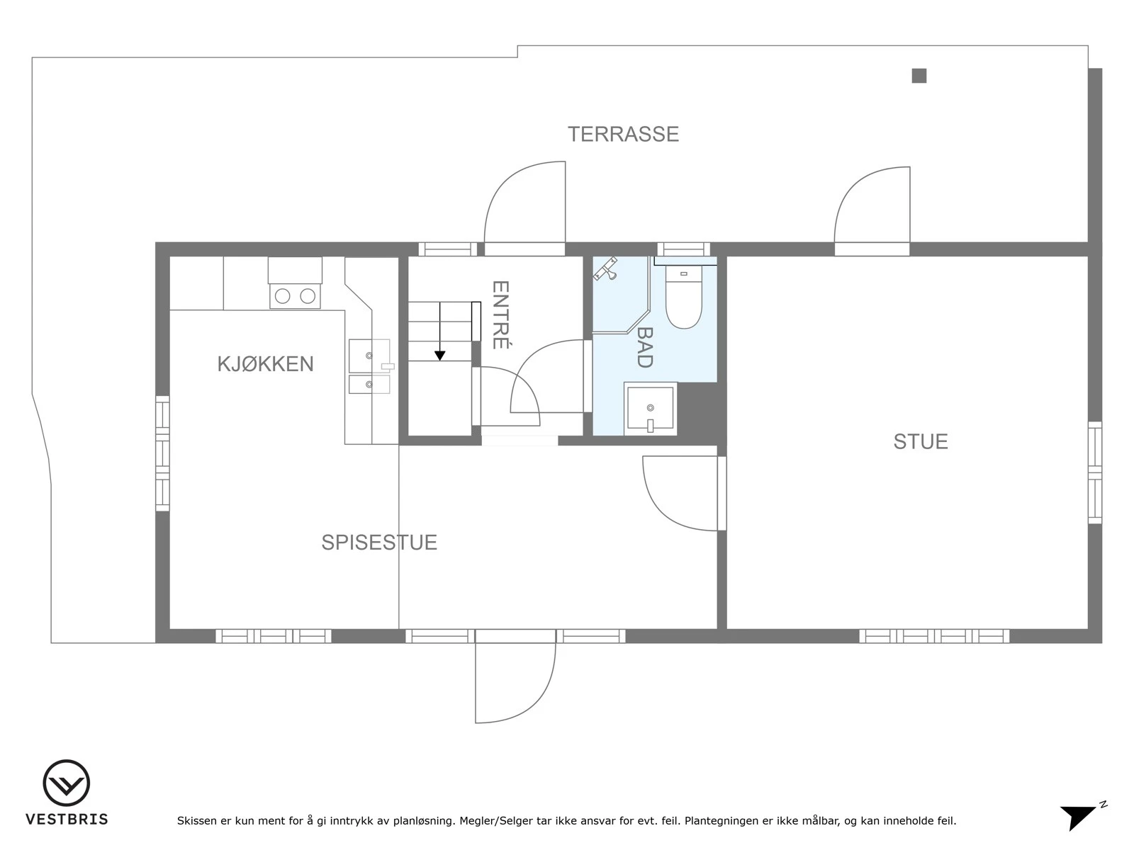 Plantegning 1. etasje. Galleribilde