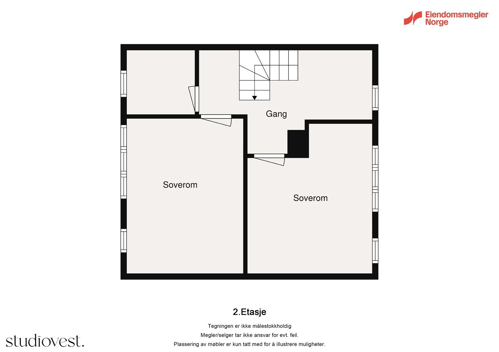 Plantegning 2.etasje anneks. Galleribilde