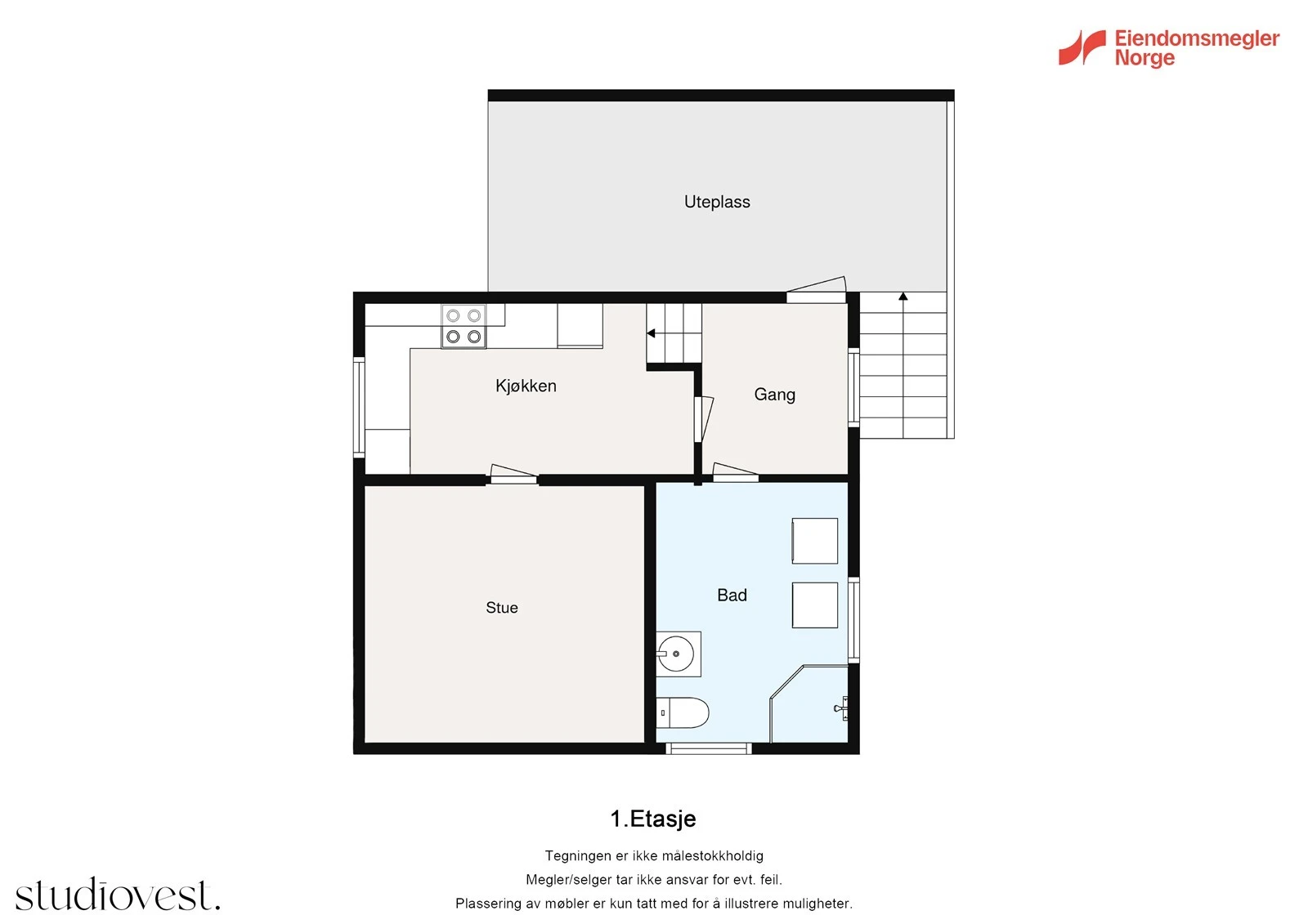 Planskisse 1. etasje anneks Galleribilde