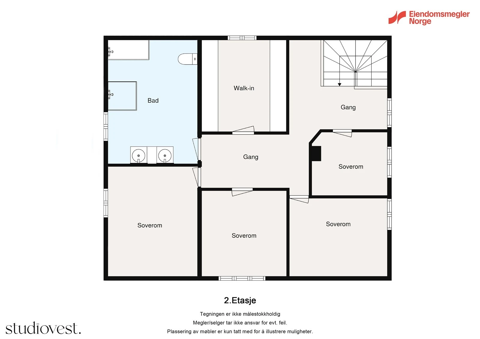 Planskisse 3. etasje Galleribilde