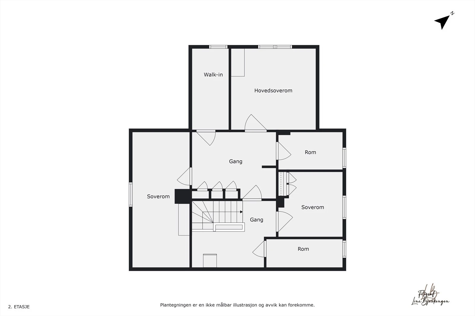 Plantegning andre etasje Galleribilde