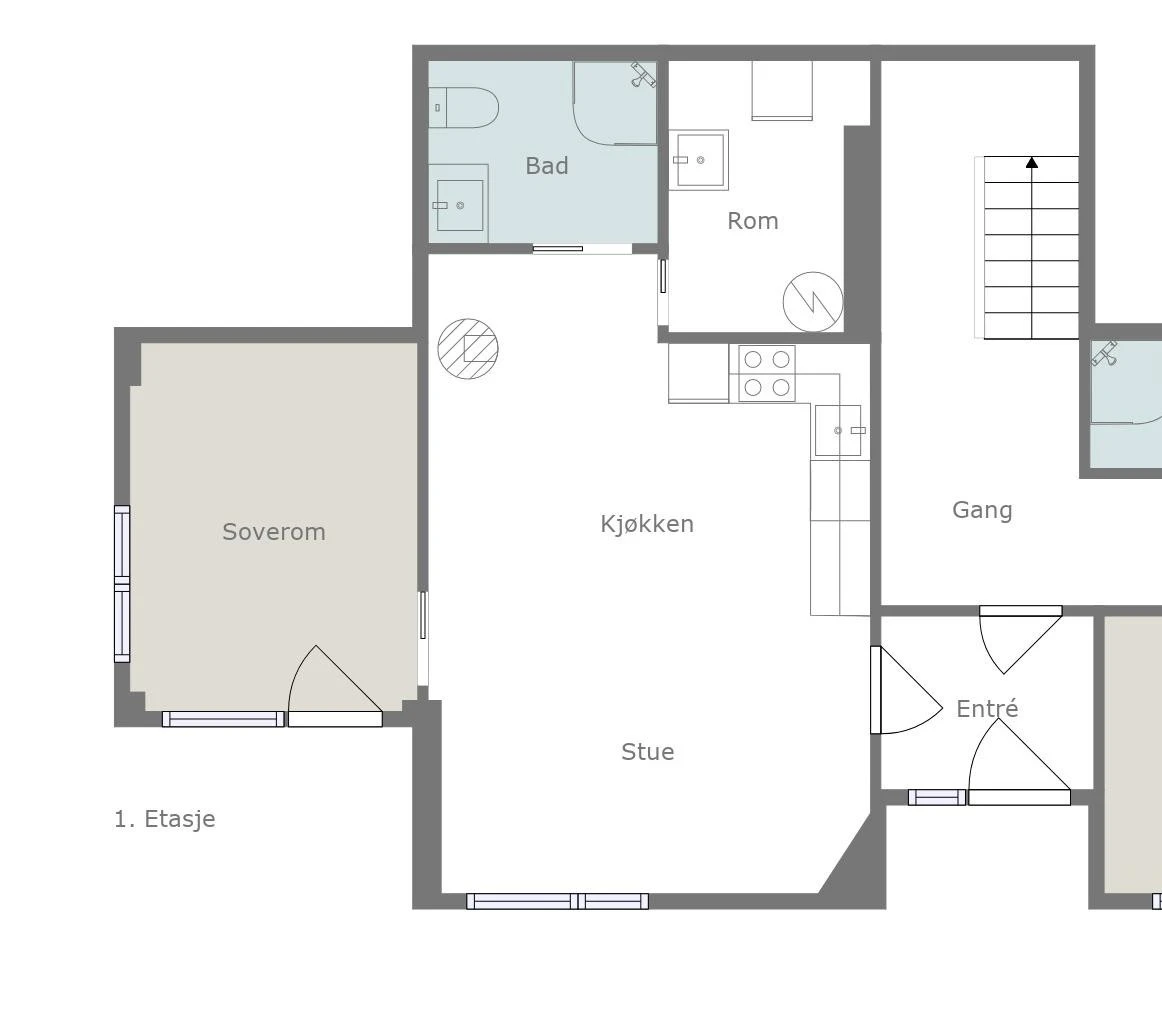 Plantegning, generasjons-/sekundærleilighet | utleiemegleren har stipulert skattefri inntekt på kr 12 000,- pr mnd (se vedlegg til prospekt) Galleribilde