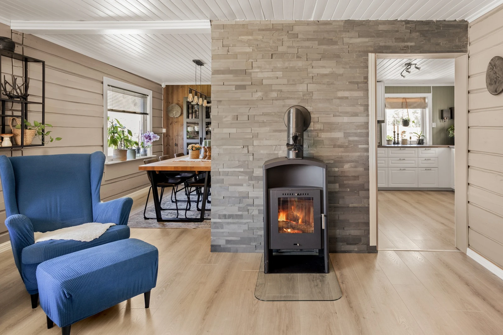 Peisovn som gir god oppvarming. Galleribilde