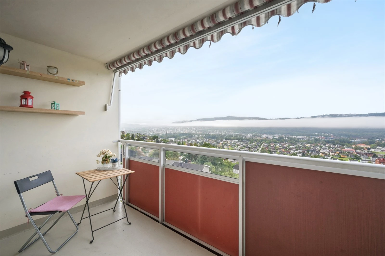 Herlig utsikt fra balkongen!