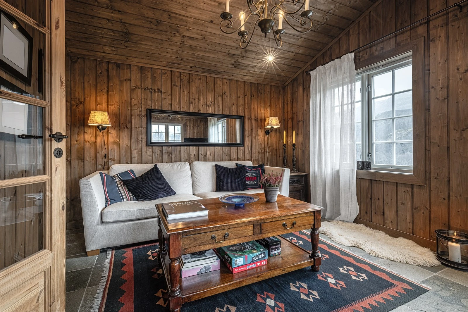 Hyggelig sofa til og trekke seg tilbake i etter en lang dag i skisporet. Galleribilde