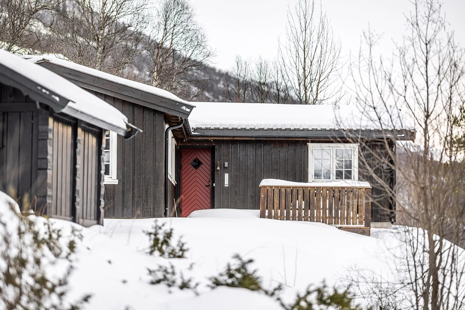 Inngangsparti og solrik terrasse. Galleribilde