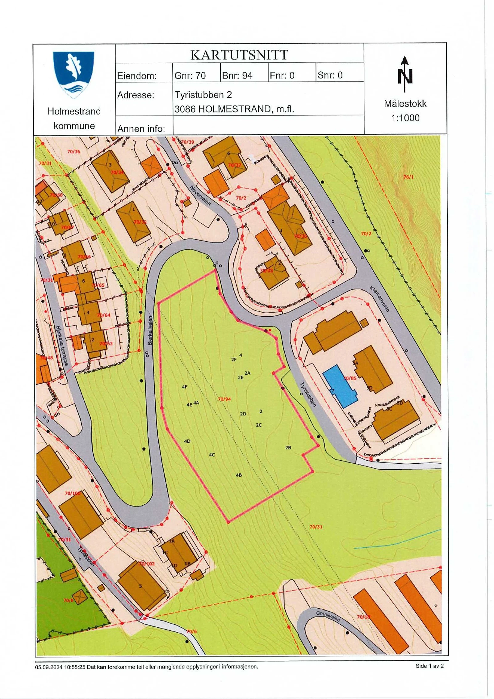 Kartutsnitt Galleribilde