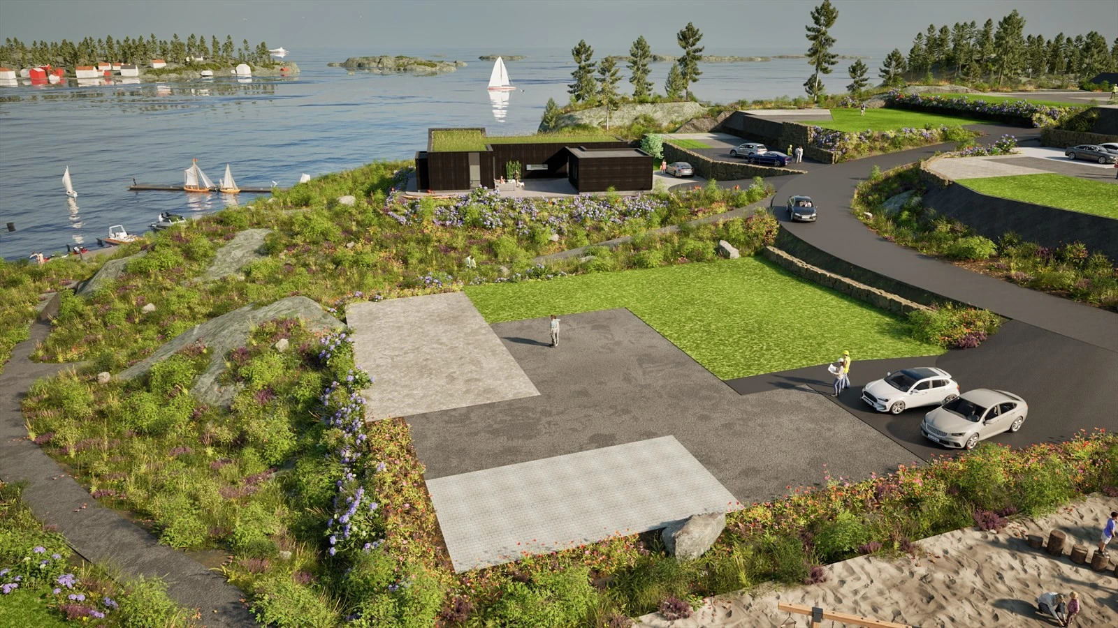 Tomt 6 - Grønt Mulig uteareal Mørkegrått Mulig bygningsareal Galleribilde