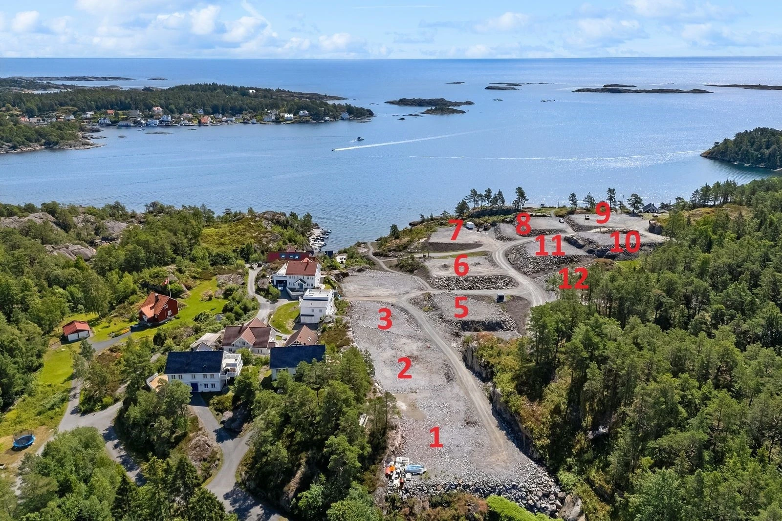 Søndre Svabukta - Tomter med panoramautsikt! Med tomtenummer - Bildet er tatt sommer 2024 Galleribilde