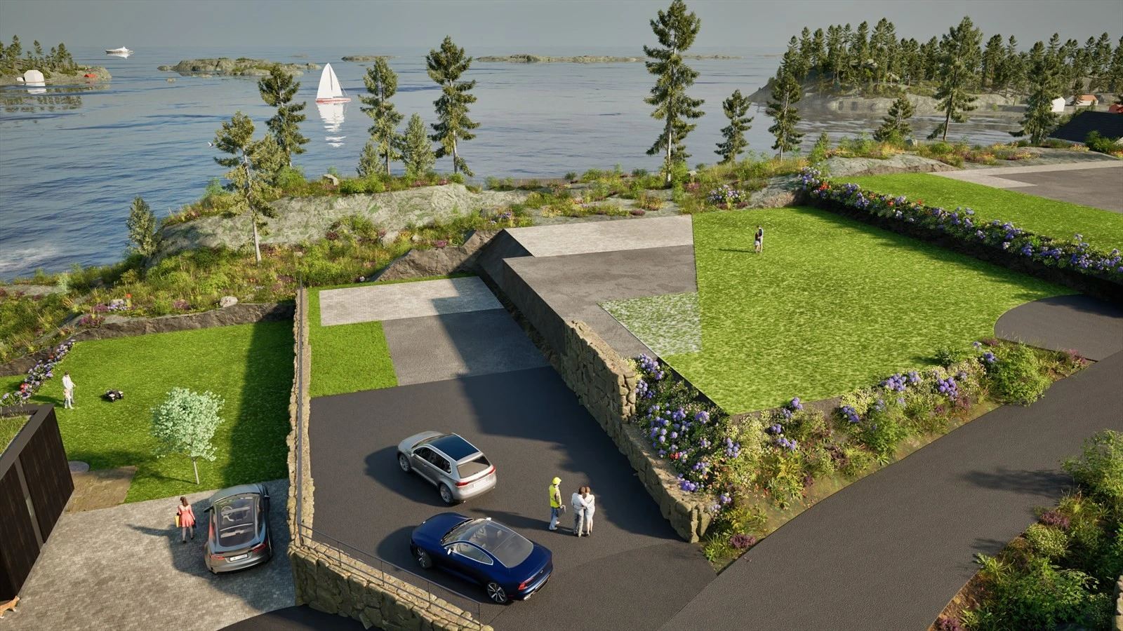 Tomt 8 - Grønt Mulig uteareal Mørkegrått Mulig bygningsareal, her i 2 nivåer Galleribilde