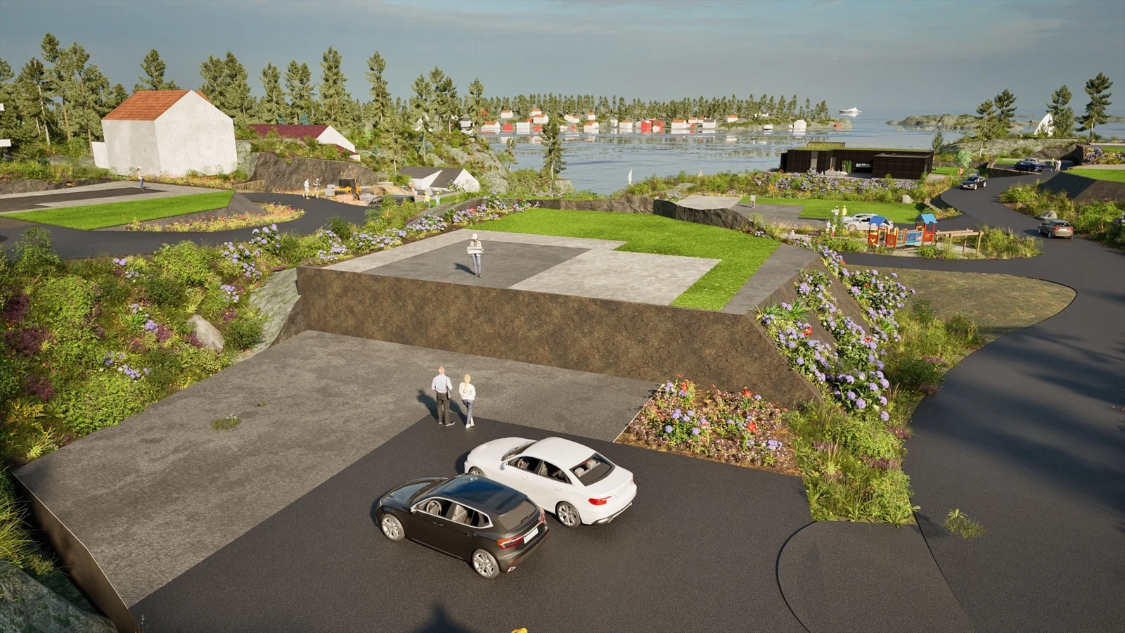 Tomt 5 - Grønt Mulig uteareal Mørkegrått Mulig bygningsareal her i 2 nivåer Galleribilde