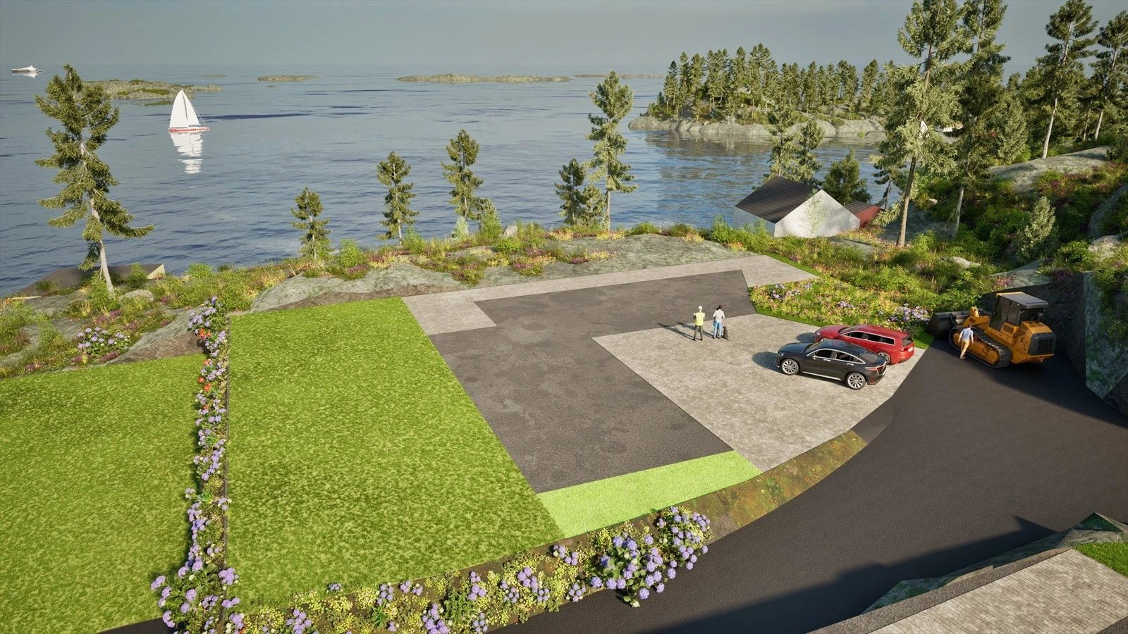 Tomt 9 - Grønt Mulig uteareal Mørkegrått Mulig bygningsareal Galleribilde