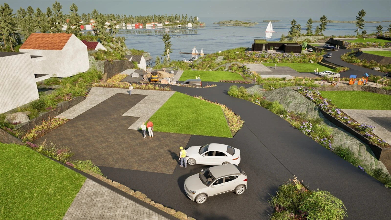 Tomt 3 - Grønt Mulig uteareal Mørkegrått Mulig bygningsareal Galleribilde