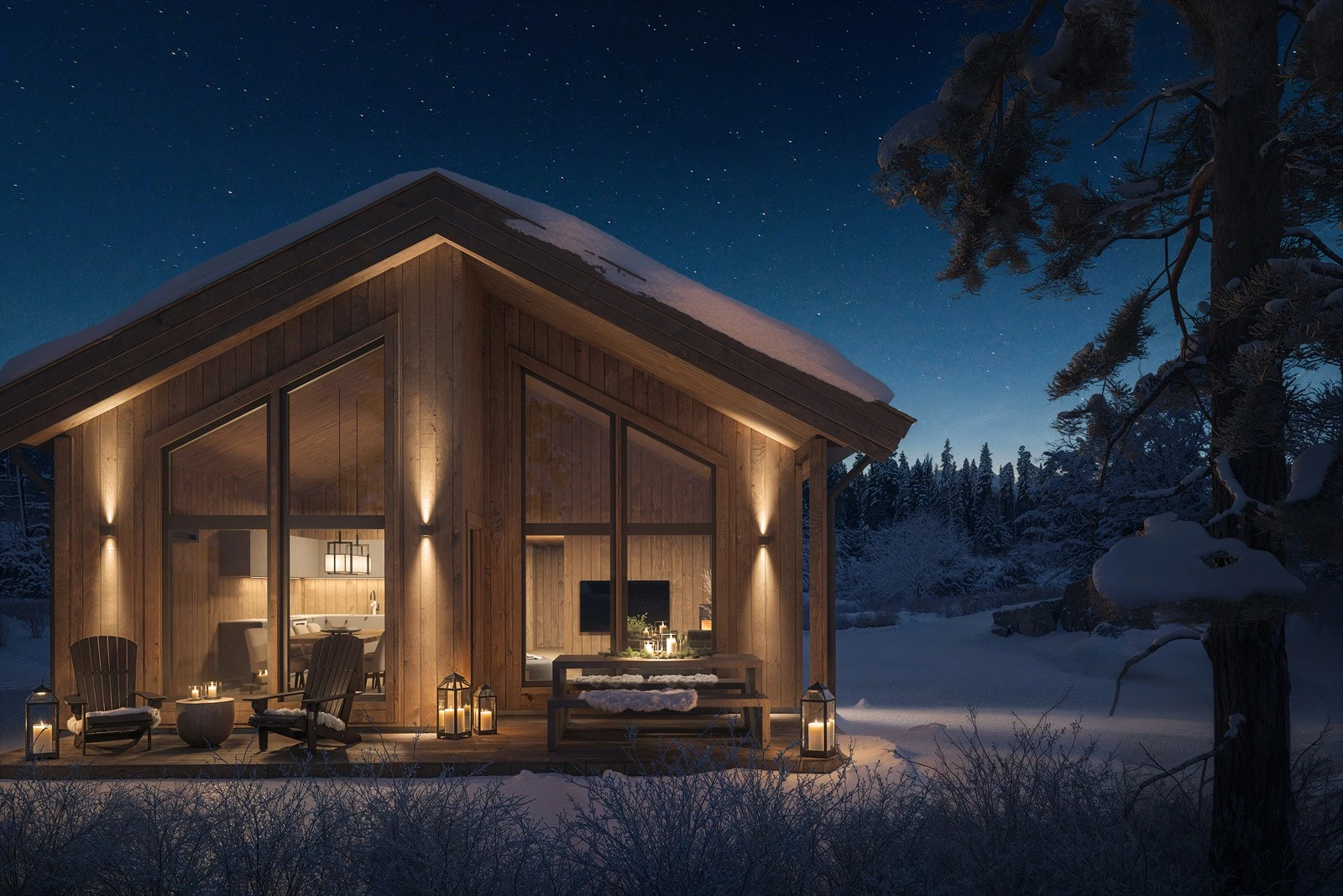 Lykkero XL har 3 soverom, 2 bad og ekstra sengeplass på hemsen. Galleribilde