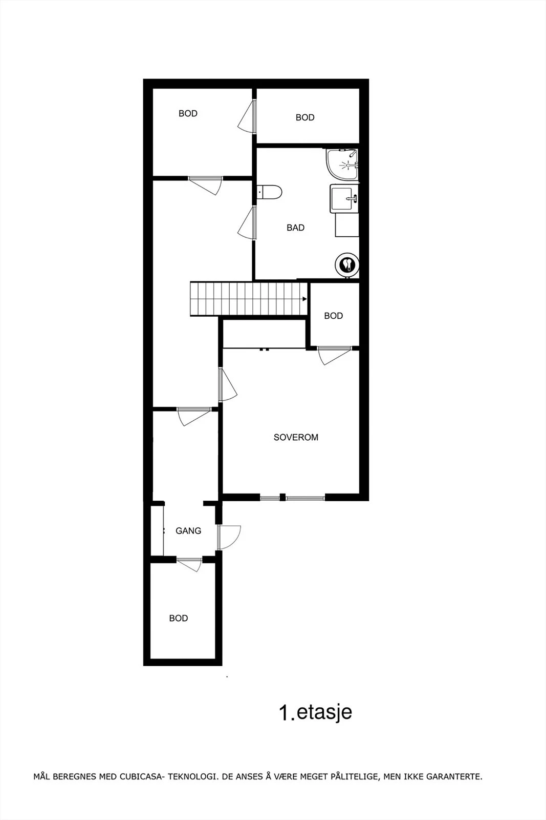 Plantegning underetasje. Galleribilde