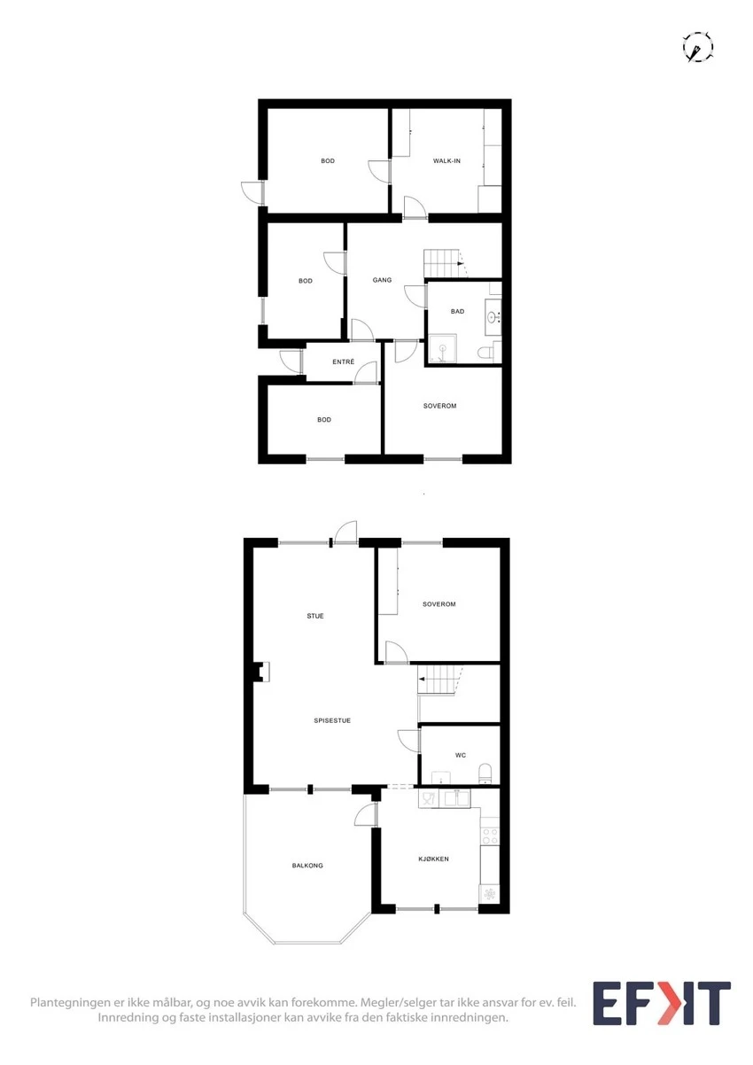 Plantegning begge plan Galleribilde