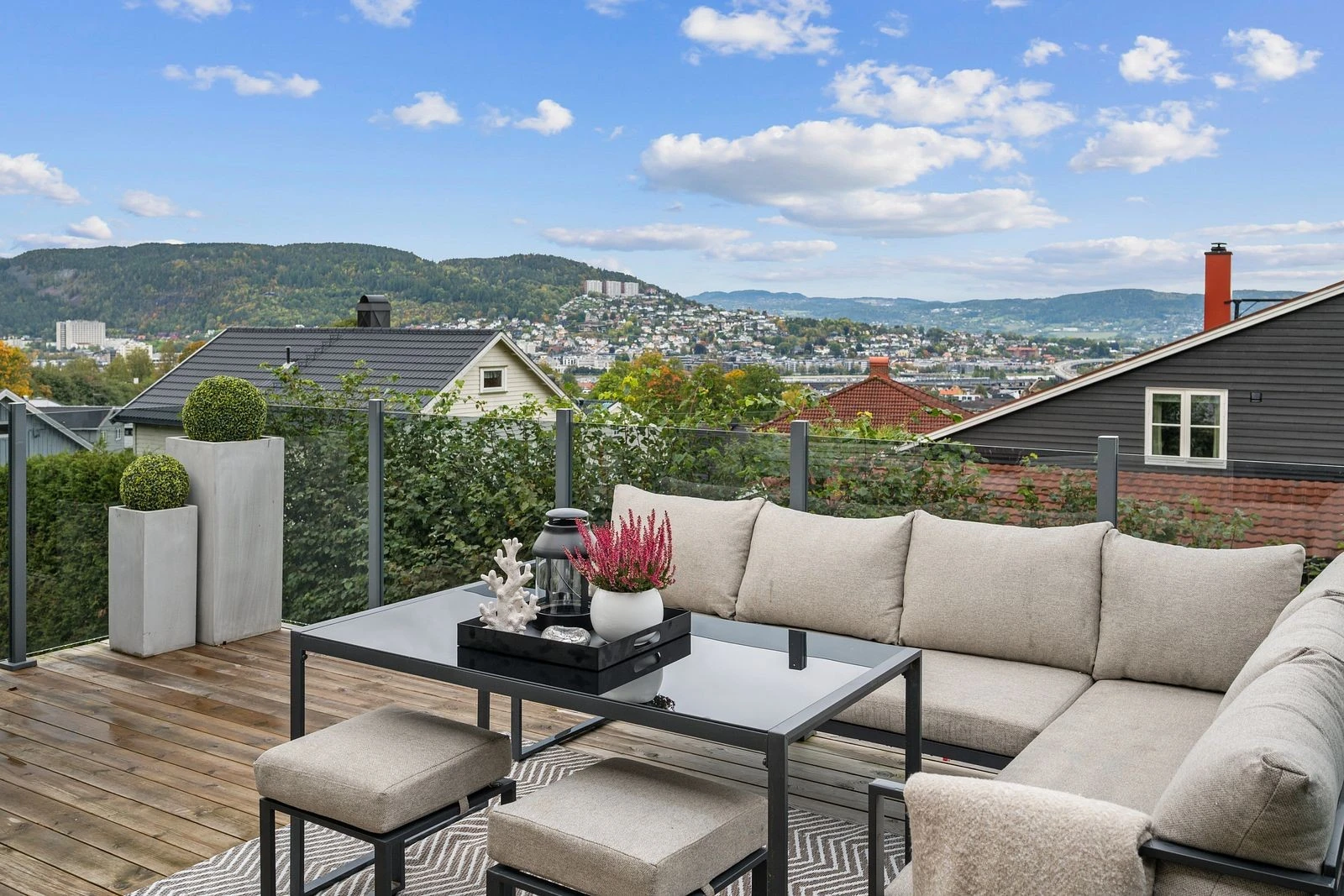 Veranda fra 2023 med fantastisk utsikt over Drammen by.