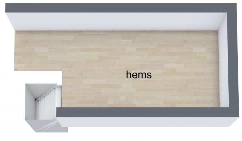 Hems med adkomst fra gang på hovedplan Galleribilde