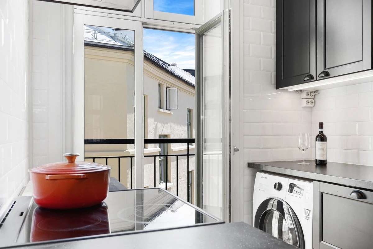 Kjøkken m/fransk balkong Galleribilde