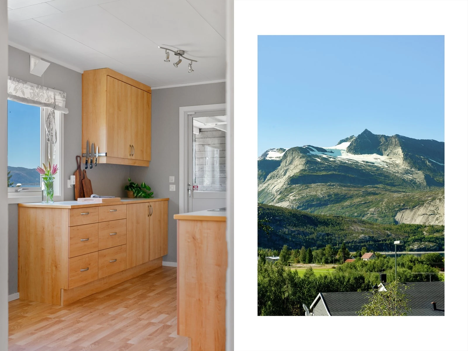 Her får du både et funksjonelt kjøkken og en fantastisk utsikt - en kombinasjon som gjør hverdagen litt bedre Galleribilde