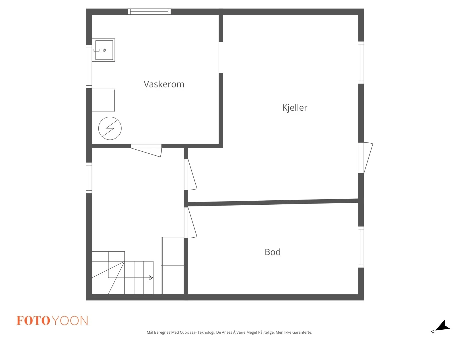 Plantegning kjeller. Galleribilde