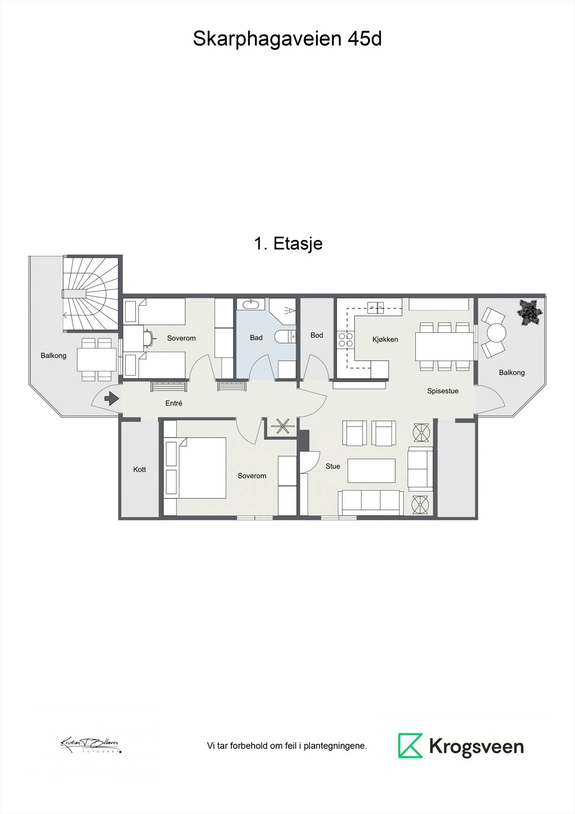 Plantegning Skarphagaveien 45d Galleribilde
