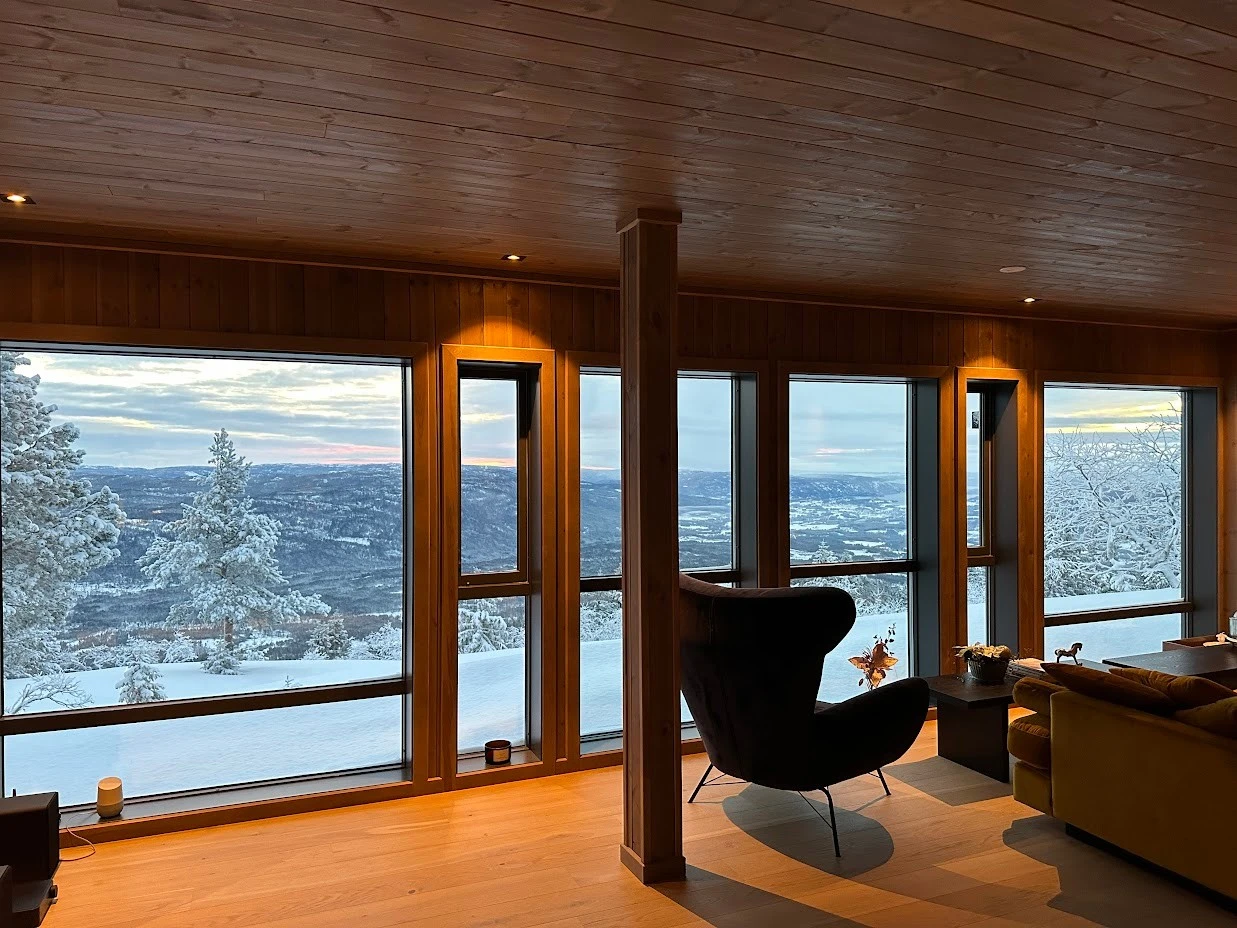 Deilig utsikt fra godstolen i stuen. Selgers private bilde. Galleribilde