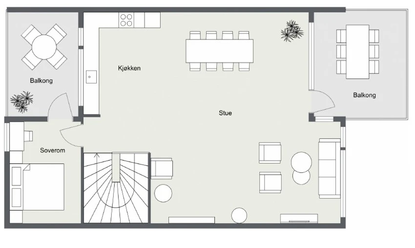 Plantegning 2. etasje Galleribilde