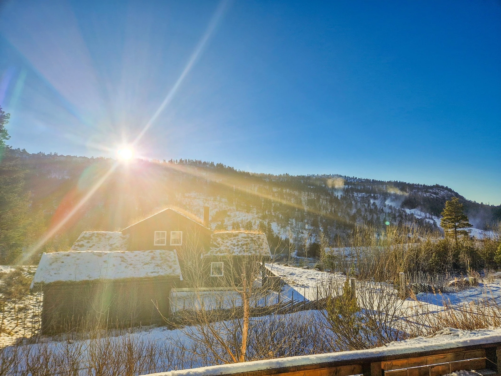 Utsikten mot skisenteret Galleribilde