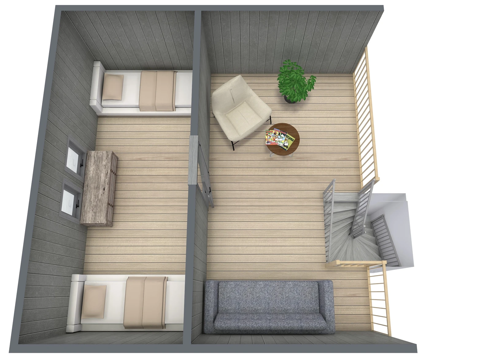 Alternativ I for oppdeling av hems. Galleribilde