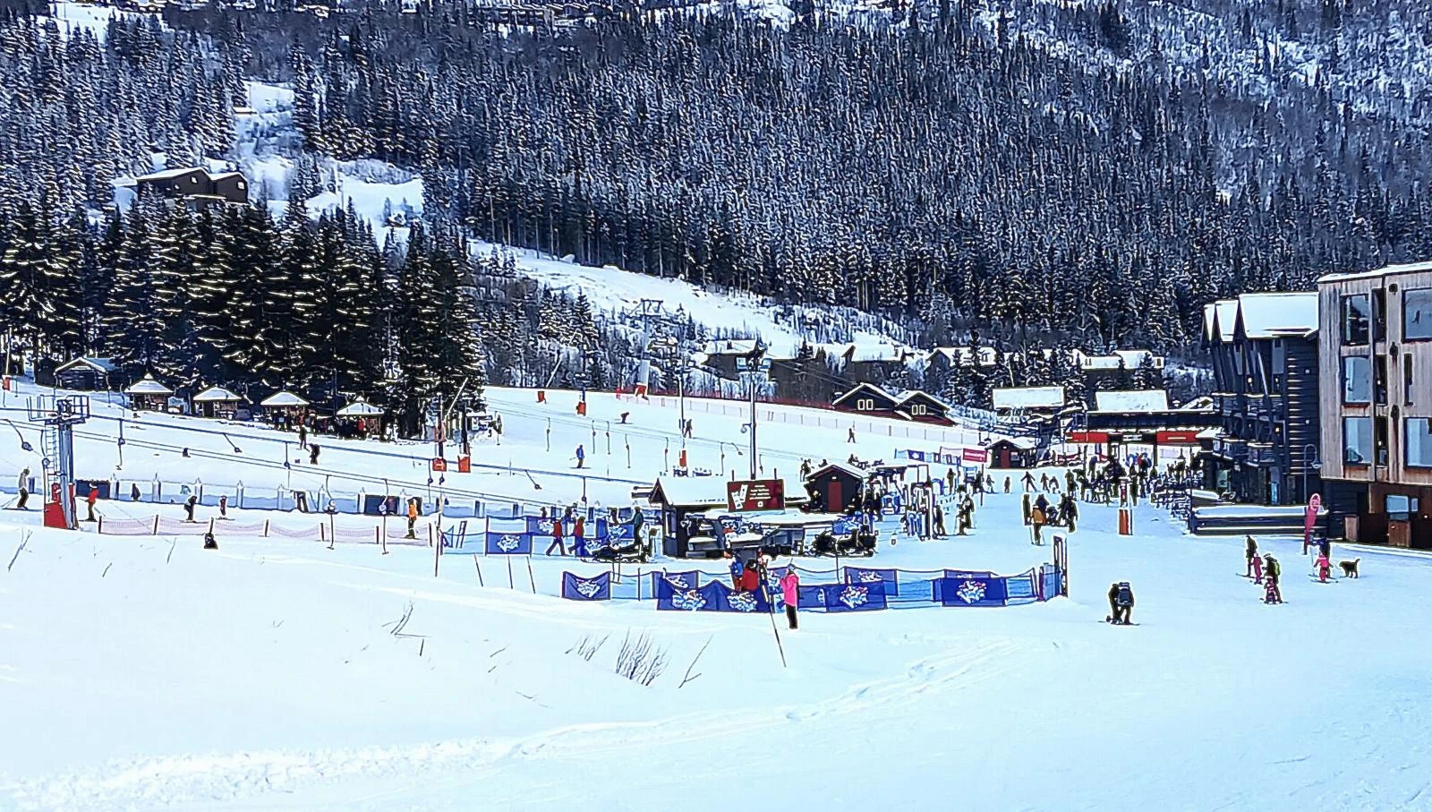 Barneområdet med "skibånd", skålheis og enkle bakker Galleribilde