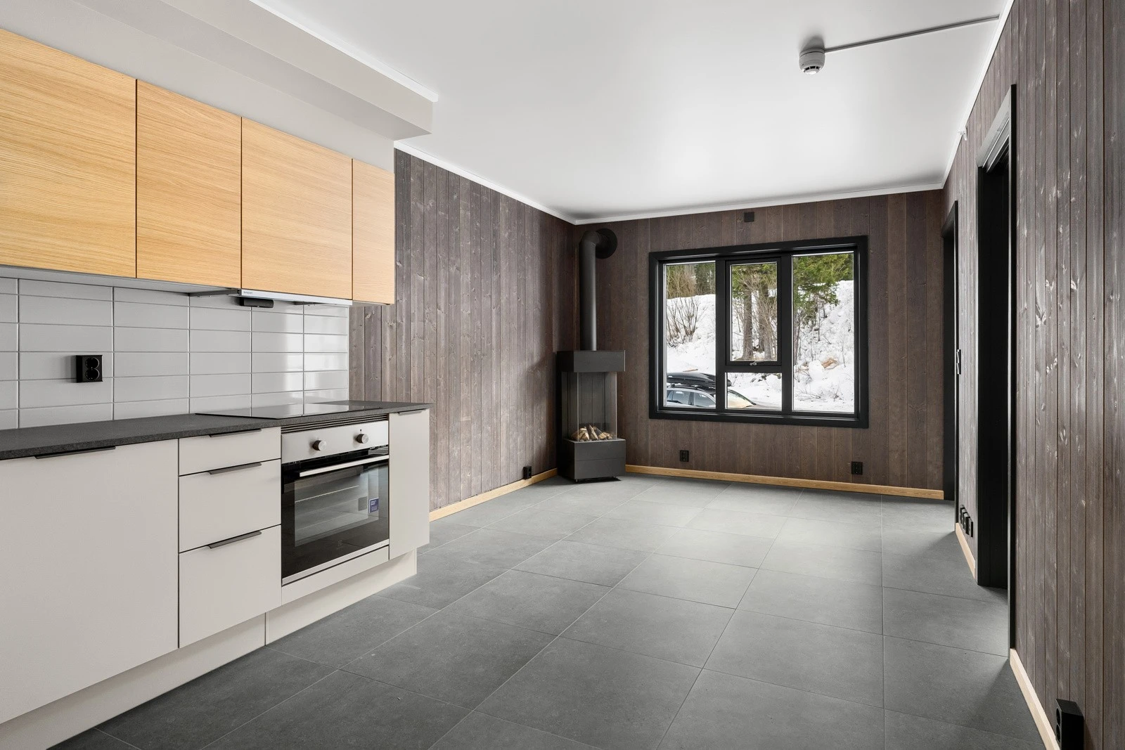 Leiligheten er gjennomgående og har en åpen, fin og fleksibel planløsning Galleribilde