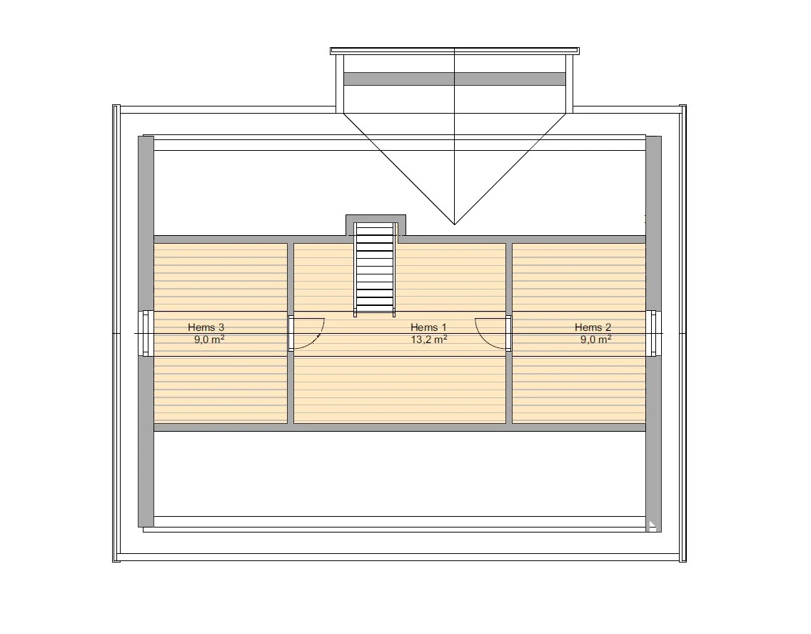 Plantegning hemsetasje Galleribilde