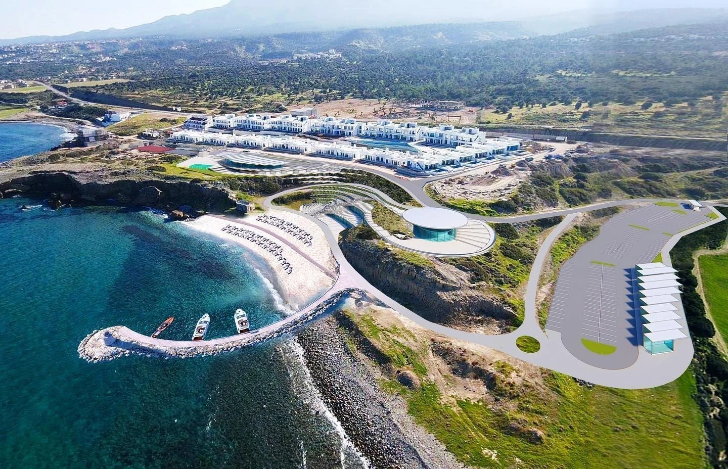 Shuttlebus til den nye beach klubben som Bastaslar bygger på The Cove (åpner våren 2023) Galleribilde