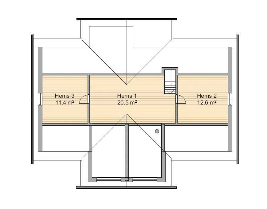 Plantegning hemsetasje Galleribilde
