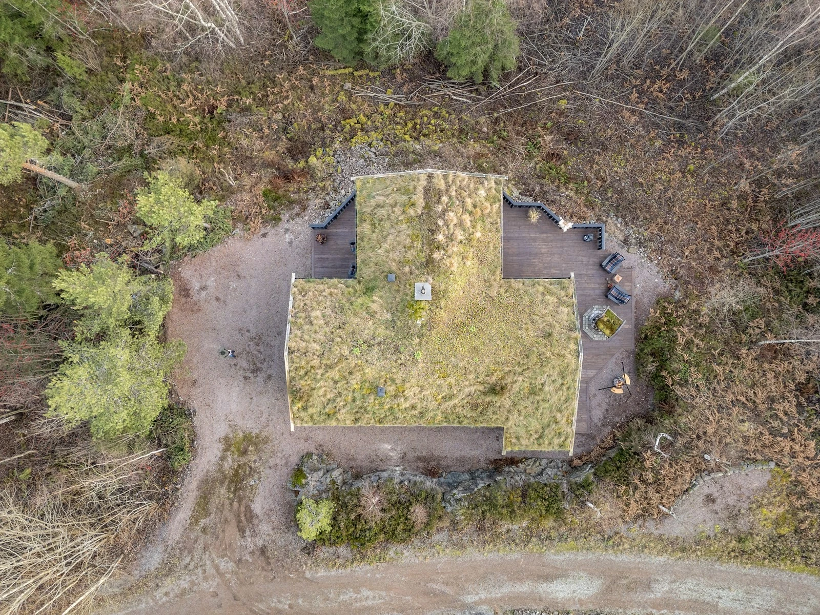 Oversiktsbilde tatt med drone Galleribilde