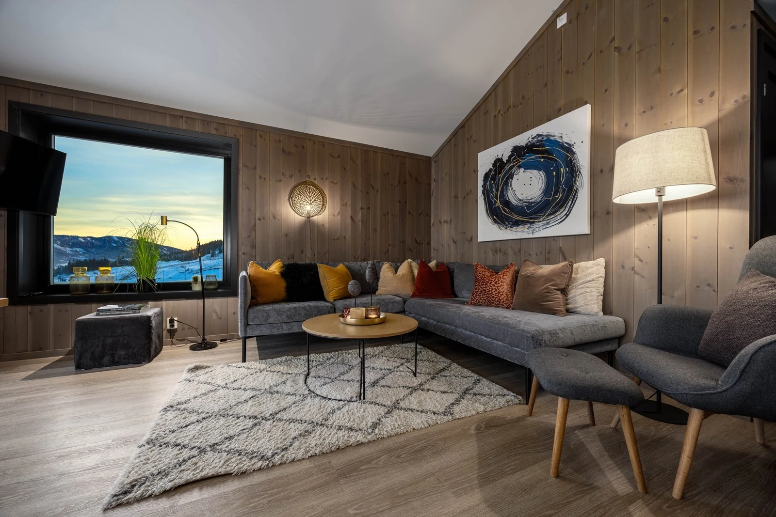 Flott utsikt fra sofa. Galleribilde