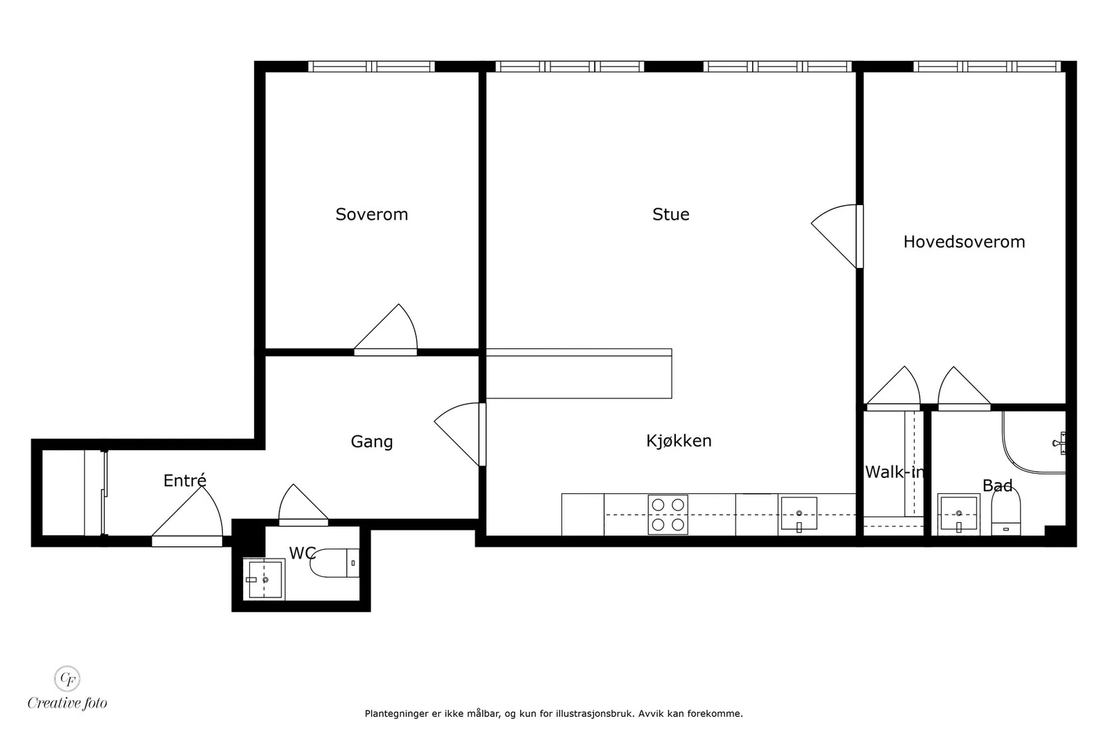 Plantegning - ikke målbar. Galleribilde