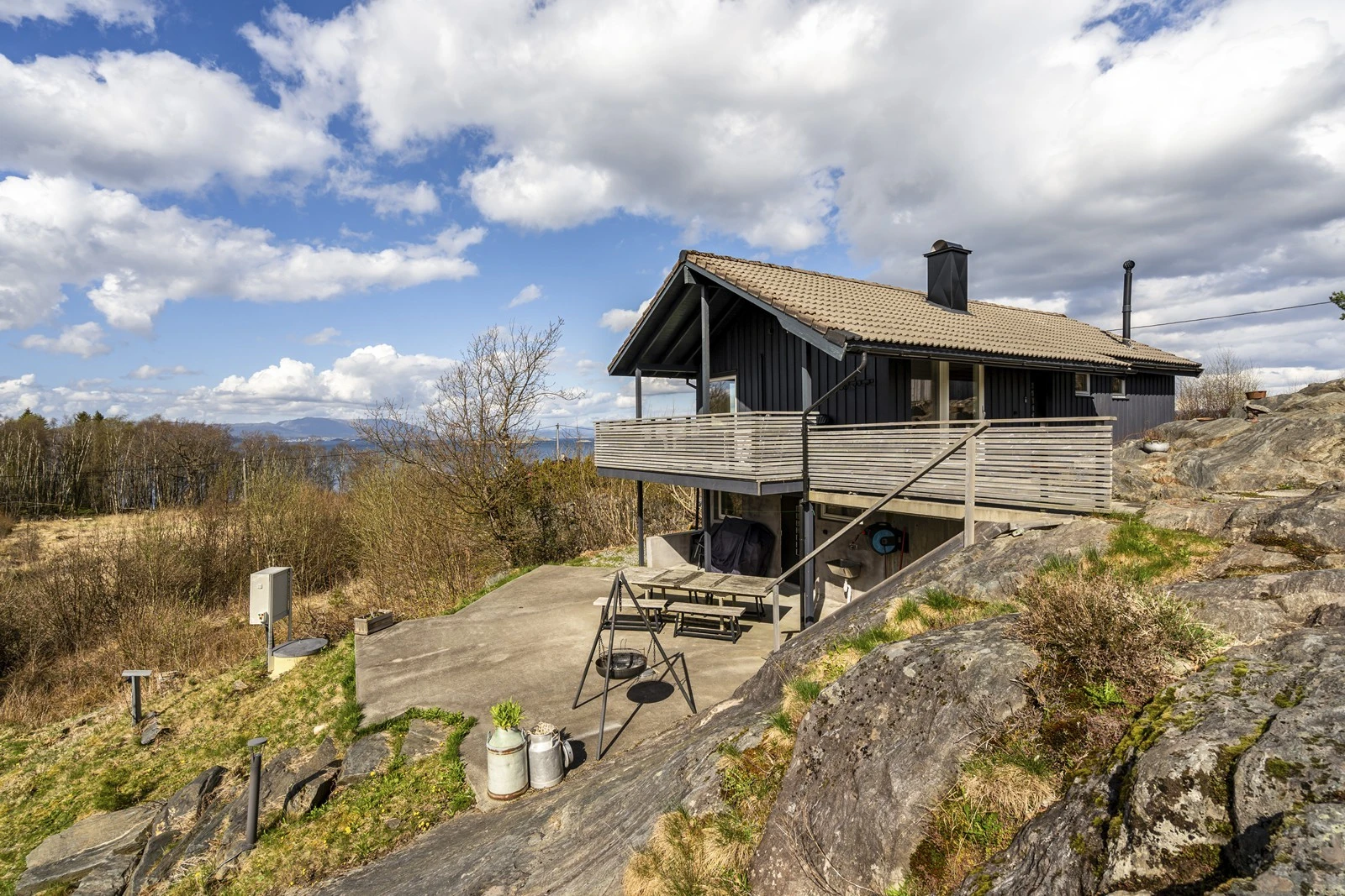 Støpt solplass på grunnplan Galleribilde