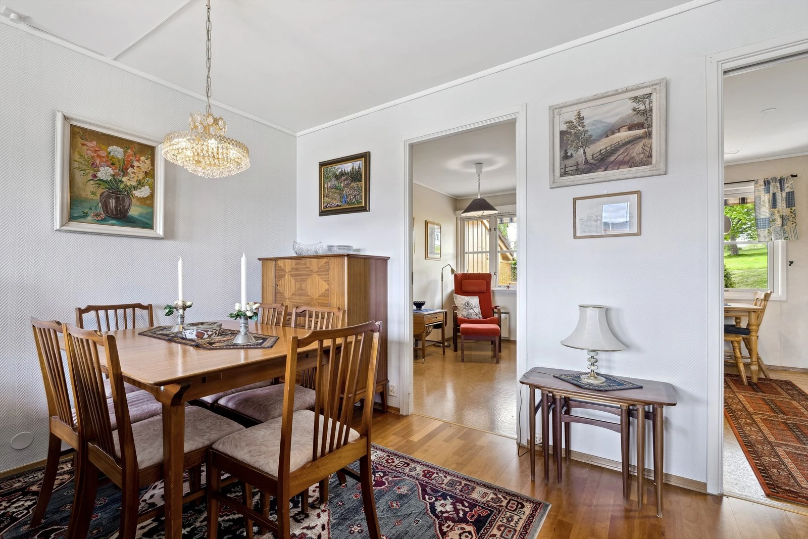 Plass til spisebord tilknyttet stuen