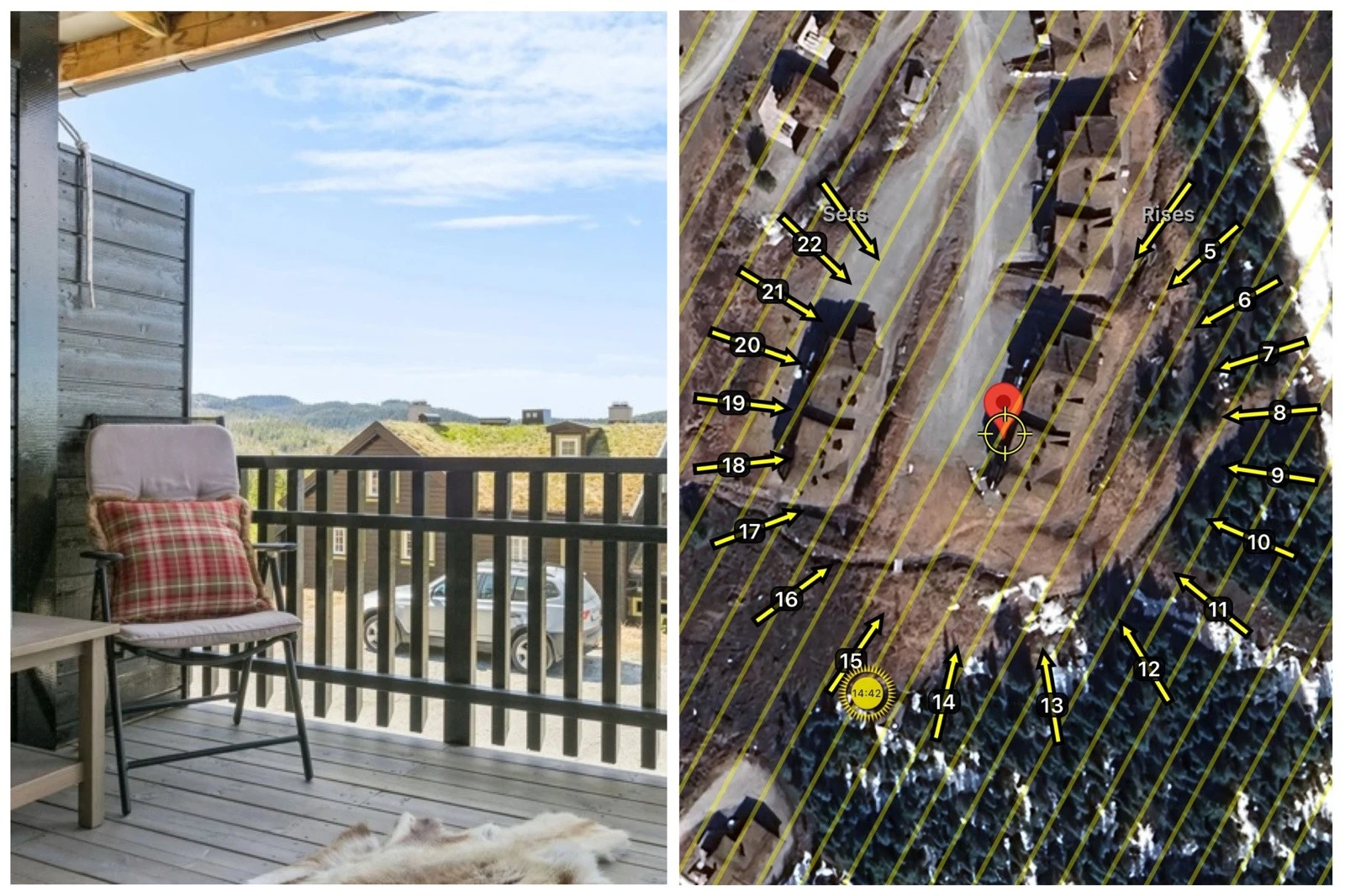 Fantastiske solforhold på verandaen Galleribilde