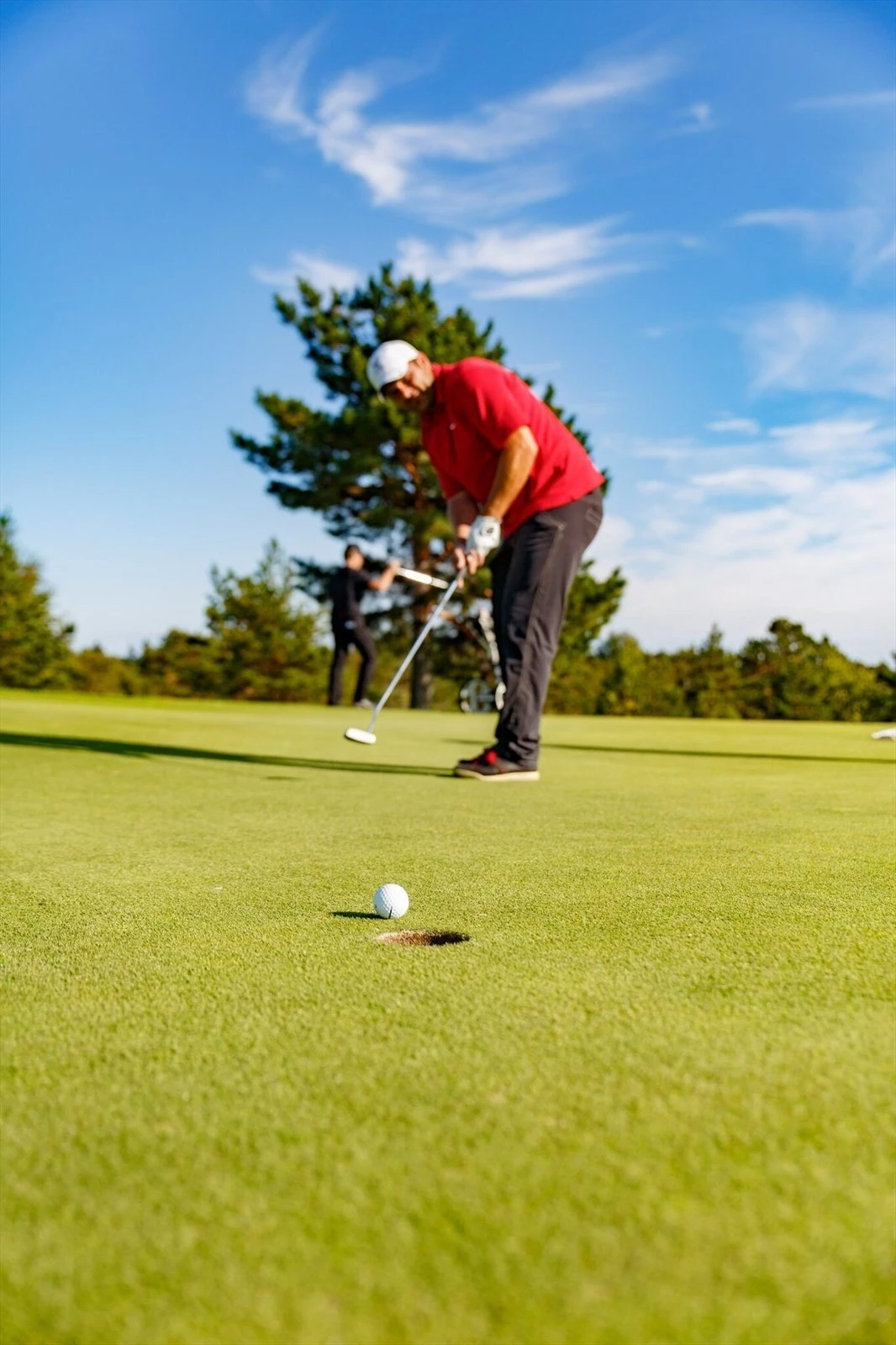 18 hulls golfbane like ved hytta. Galleribilde