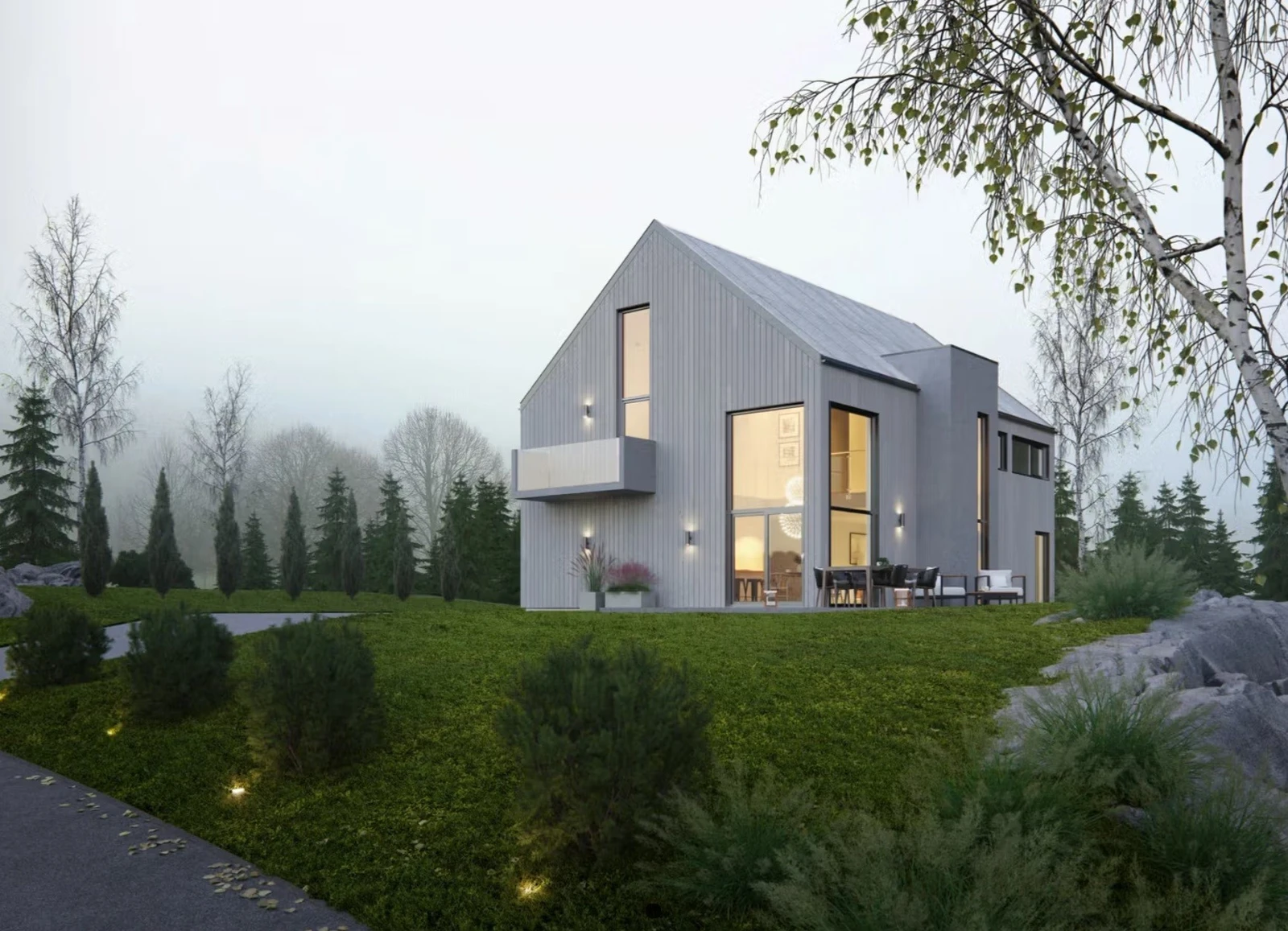 Mesterhus "Fløyen" illustrasjon. Galleribilde